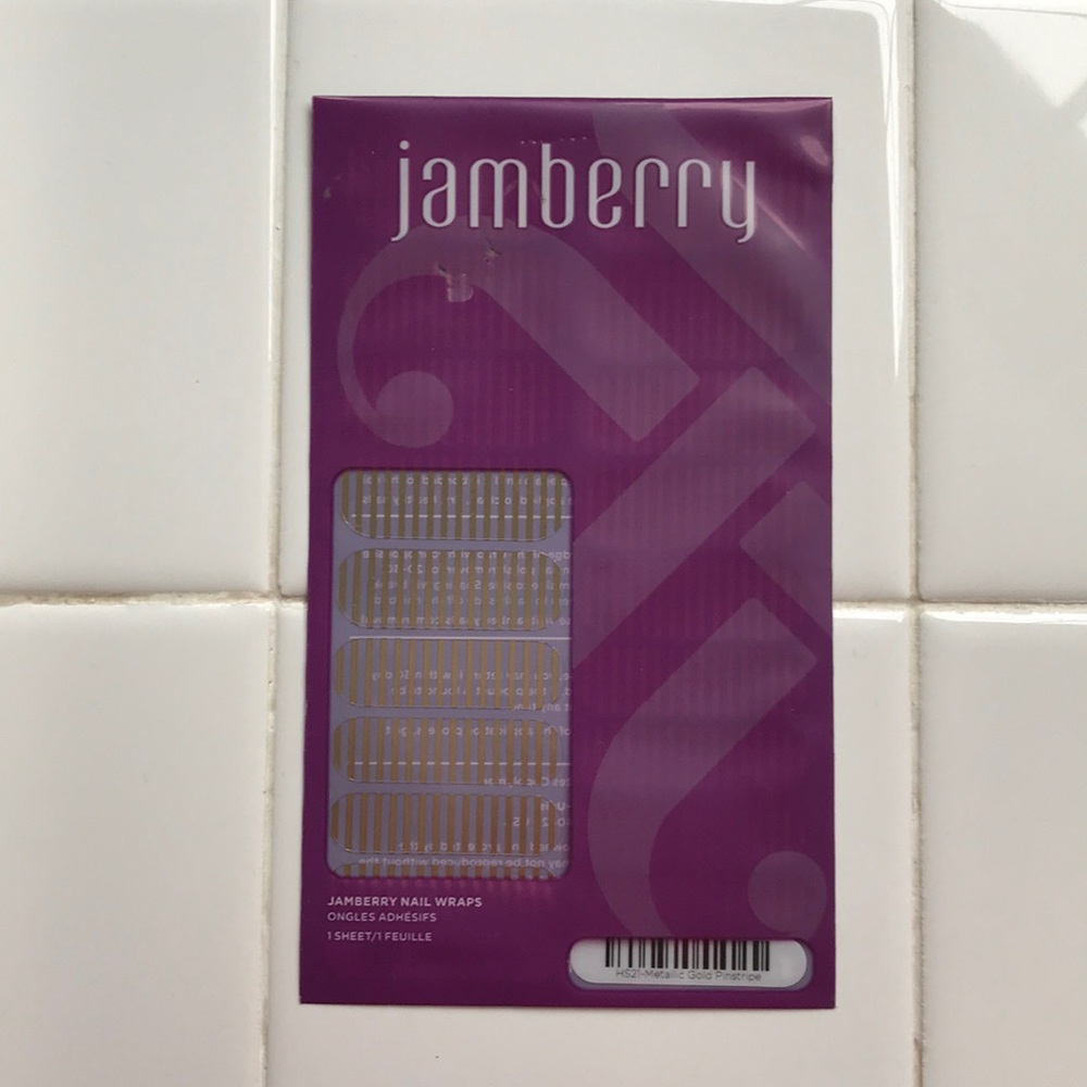 Jamberry gold stripe nail wrap